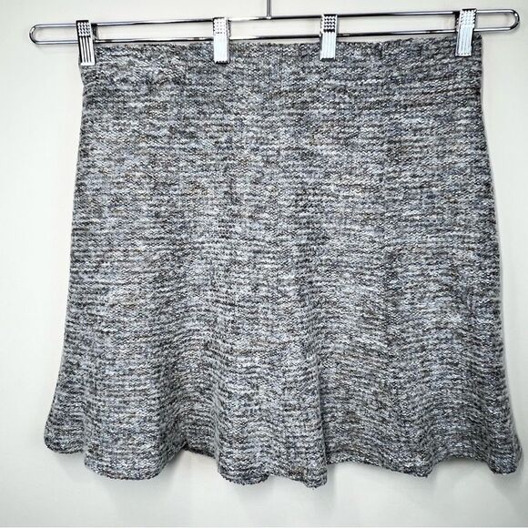 NWT Ann Taylor Neutral Tweed Flounce Skirt Wool Blend 14 - Picture 2 of 12